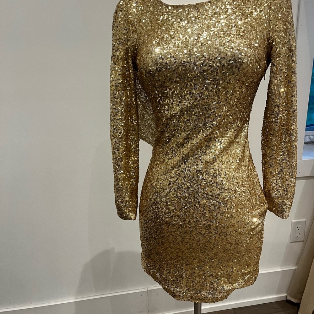 Gold Sequin Bodycon Dress
